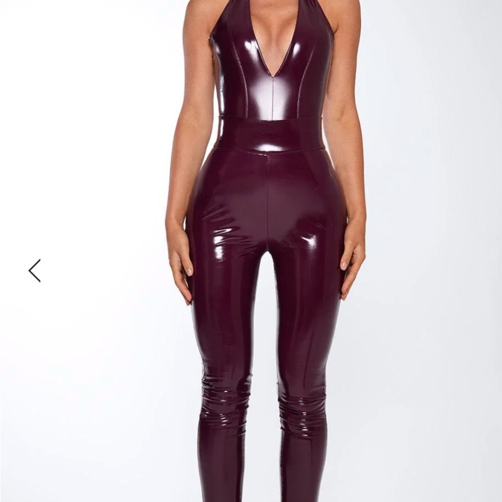 Sleek Burgundy Jumpsuit